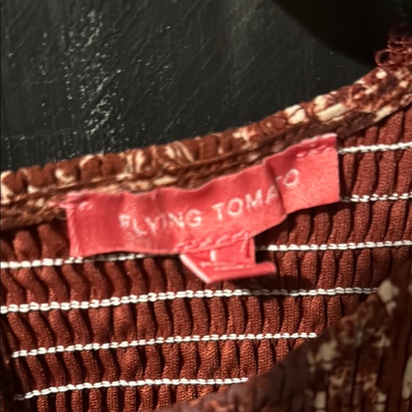 Flying Tomato Red and White Long Sleeve Dress - Picture 4 of 16